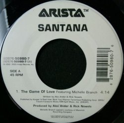 画像1: $ Santana Featuring Michelle Branch / The Game Of Love (7inch) 82876-50980-7 キズ YYS57-7-7 後程済