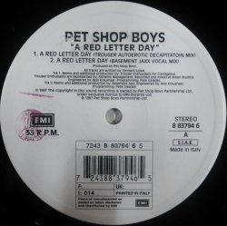 画像1: $ Pet Shop Boys ‎/ A Red Letter Day (8 83794 6) YYY200-3007-5-11 D4132