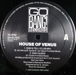 画像1: $ House Of Venus ‎/ Dish & Tell (BANG 005) 未 4F-Y5+