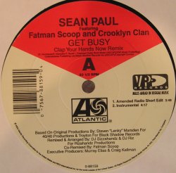 画像1: $ Sean Paul / Get Busy (Clap Your Hands Now Remix) 未開封 (0-88159) YYY301-3782-8-8 YN