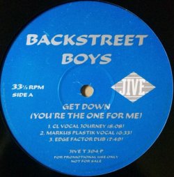 画像1: $$ Backstreet Boys / Get Down (You're The One For Me) (JIVE T 394 P) YYY347-4338-1-1
