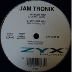 画像: $ Jam Tronik / Without You (ZYX 7304-12) Y5-D3307 残少