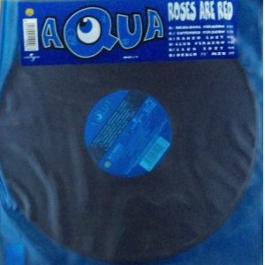 画像: %% Aqua / Roses Are Red (DO IT 22-98) 青袋 (plastic blue sleeve.) Y17 ビニールがレコードにくっついてしまった。