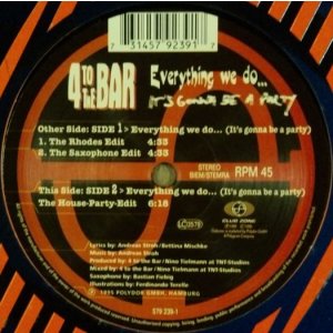 画像: 4 To The Bar ‎/ Everything We Do (It's Gonna Be A Party) 残少 未 D3746