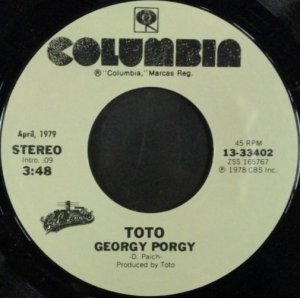 画像: $ Toto / 99 / Georgy Porgy (13-33402) 7inch (ZSS 166516) 名曲 シングルレコード YYS37-4-5 