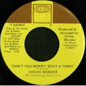 画像: %% Stevie Wonder / Don't You Worry 'Bout A Thing  (7inch) T 54245 F YYS183-6-6 後程済