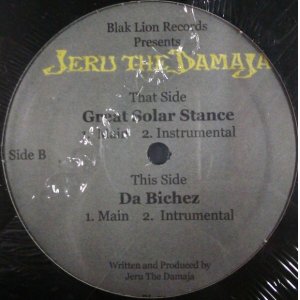 画像: $ Jeru The Damaja ‎/ Great Solar Stance / Da Bichez (Lion Records ‎– BL 2002 ) 残少 (BL2002) Y5-D4316