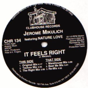 画像: $$ Jerome Mikulich Featuring Nature Love / It Feels Right (CHR 134) YYY248-2842-2-2