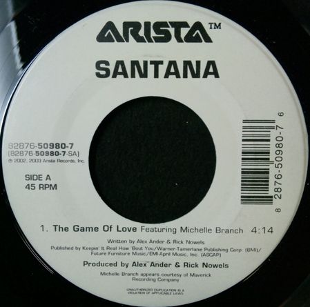 Santana Featuring Michelle Branch / The Game Of Love (7inch) 82876