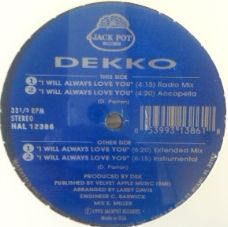 画像1: $ Dekko / I Will Always Love You (HAL 12386) 残少 D3317 Y3+