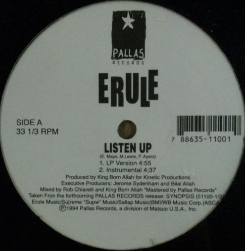 画像1: Erule ‎/ Listen Up / Synopsis 白 未 D3753