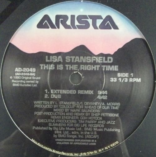 画像1: %% Lisa Stansfield / This Is The Right Time YYY215-2327-3-3