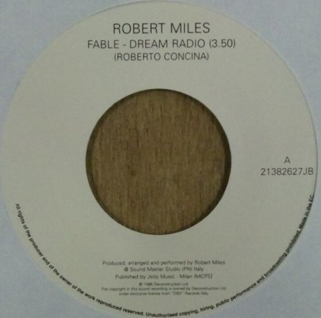 画像1: $ Robert Miles / Fable - DREAM RADIO / CHILDREN - EAT ME EDIT (21382627JB) 雑音注意 (7inch) YYS91-4-5 後程済