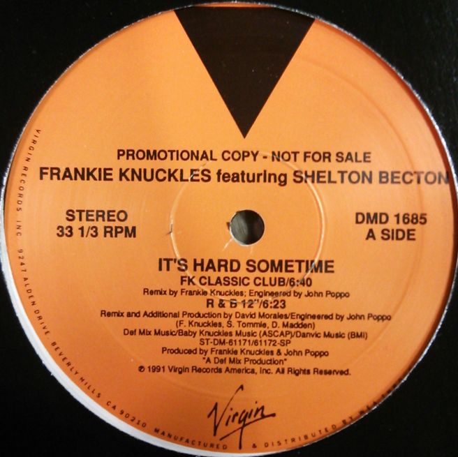 画像1: $ Frankie Knuckles ‎/ It's Hard Sometime (DMD 1685) YYY8-118-5-6