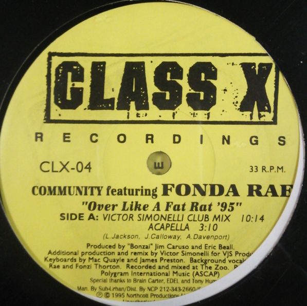画像1: %% Community Featuring Fonda Rae ‎/ Over Like A Fat Rat '95 (CLX-04) 最終 YYY8-119-2-2