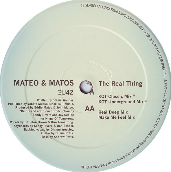 画像1: $$ Mateo & Matos / The Real Thing (GU42) YYY193-2910-9-9