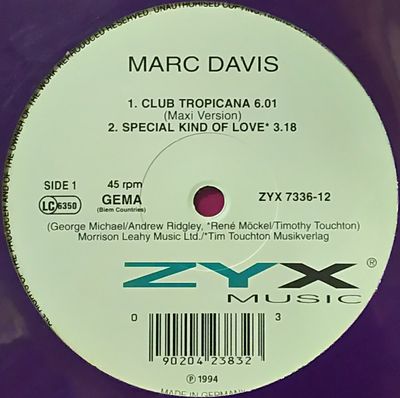 画像1: %% MARC DAVIS / SPECIAL KIND OF LOVE (ZYX 7336-12) YYY219-2391-1-1