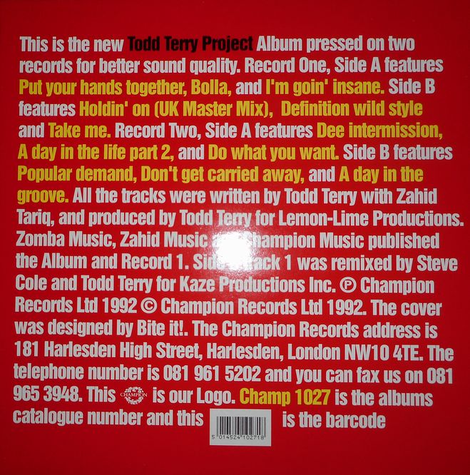 画像1: $ Todd Terry Project / Todd Terry Project Album (CHAMP 1027) YYY220-2345-7-7