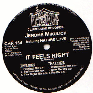 画像1: $$ Jerome Mikulich Featuring Nature Love / It Feels Right (CHR 134) YYY248-2842-2-2