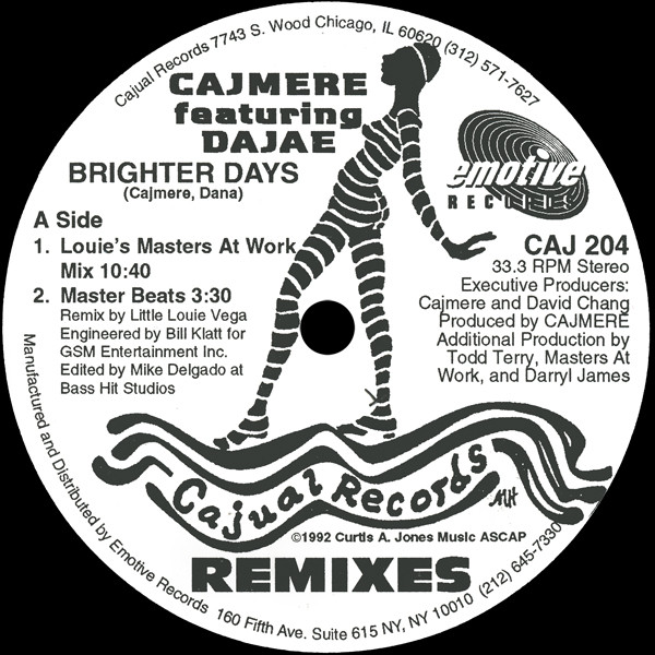 画像1: $ Cajmere Featuring Dajae / Brighter Days (Remixes) CAJ 204-1 (2枚組) YYY316-4011-9-9 シールド　後程済