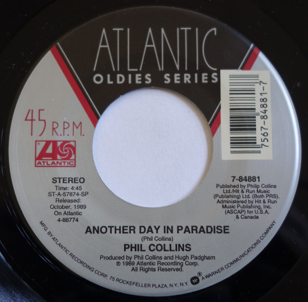 画像1: $$ Phil Collins / Another Day In Paradise / Who Said I Would (7-84881) YYS173-2-3