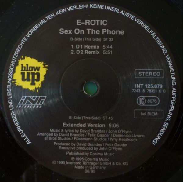 画像1: $ E-Rotic / Sex On The Phone (INT 125.879) YYY347-4336-3-3
