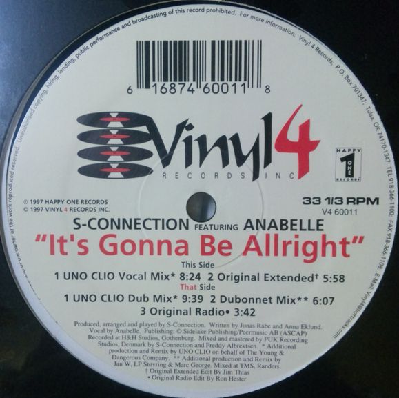 画像1: S-Connection Featuring Anabelle / It's Gonna Be Allright 未