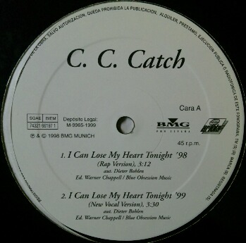 画像1: C.C. Catch / I Can Lose My Heart Tonight '98 未